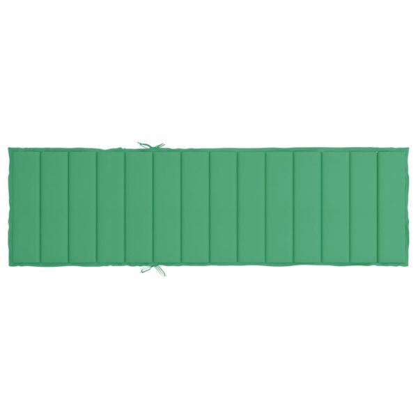 Шалте за шезлонг, зелено, 200x50x3 см, Оксфорд плат