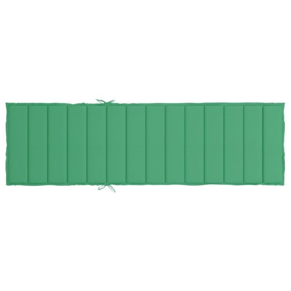 Шалте за шезлонг, зелено, 200x60x3 см, Оксфорд плат