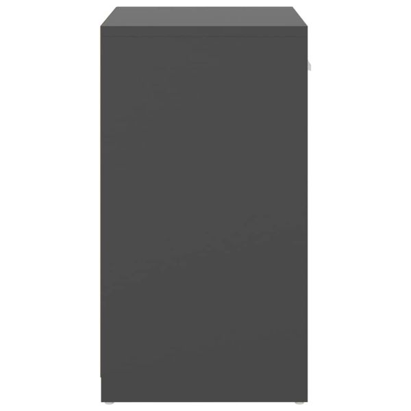 Пейка за обувки, сива, 94,5x31x57 см, инженерно дърво