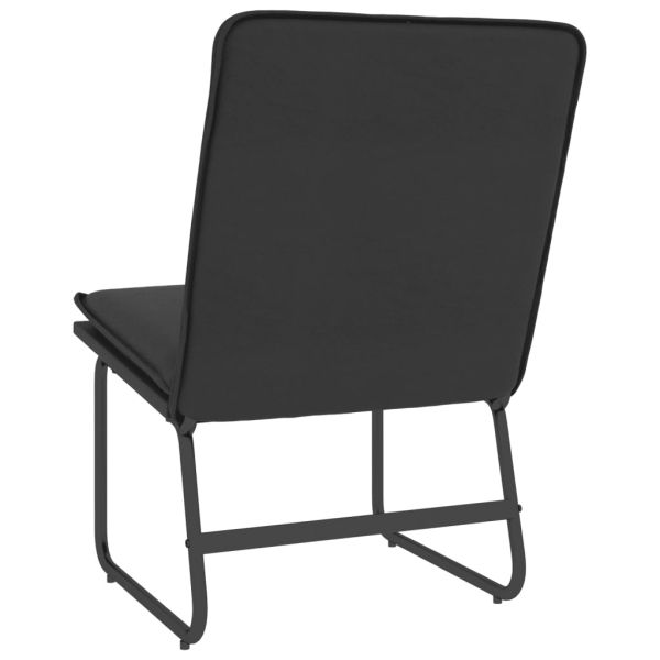 Стол шезлонг, черен, 54x75x76 см, изкуствена кожа