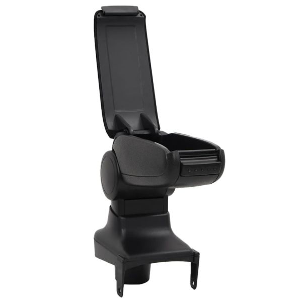 Подлакътник за кола черен 15x35x(30-47) см ABS