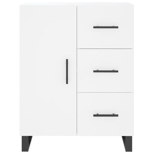 Висок шкаф, бял, 69,5x34x180 см, инженерно дърво