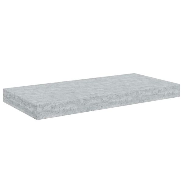 Окачени стенни рафтове, 4 бр, бетонно сиви, 50x23,5x3,8 см, МДФ