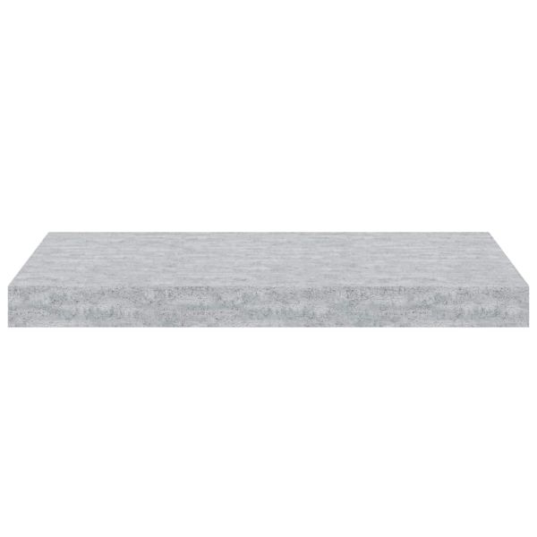 Окачени стенни рафтове, 4 бр, бетонно сиви, 50x23,5x3,8 см, МДФ