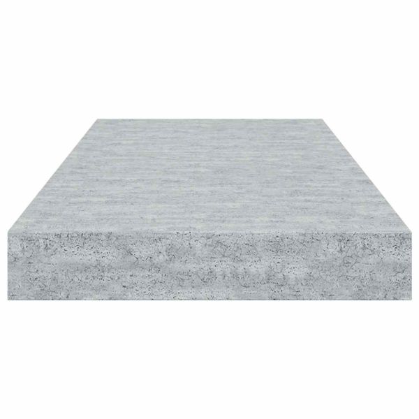 Окачени стенни рафтове, 4 бр, бетонно сиви, 50x23,5x3,8 см, МДФ