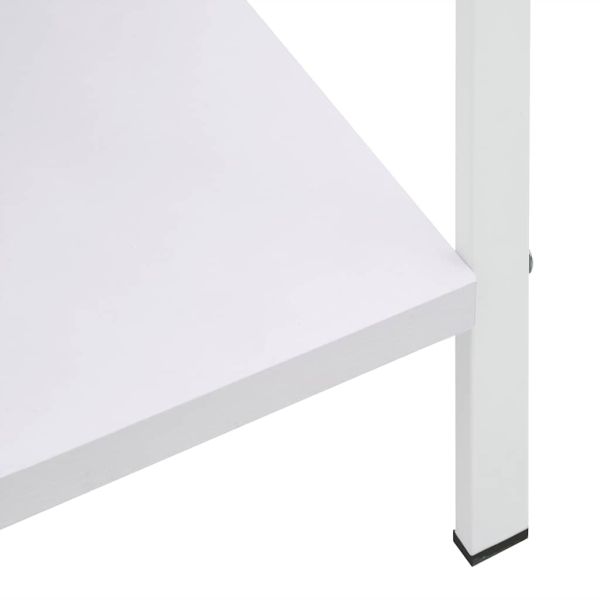 Библиотека с 3 рафта, бяла, 60x27,6x90,5 см, инженерно дърво