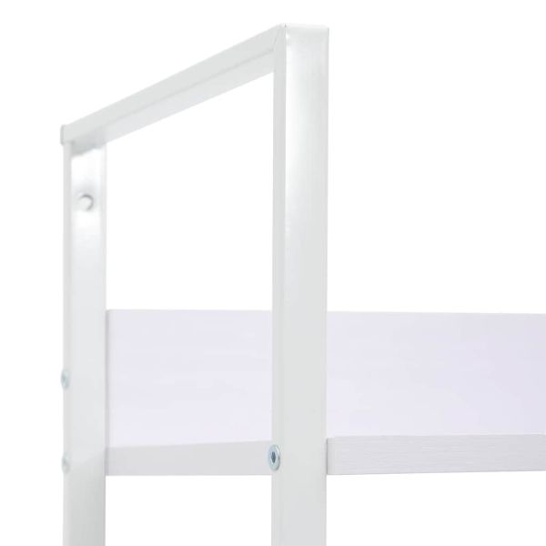 Библиотека с 3 рафта, бяла, 60x27,6x90,5 см, инженерно дърво