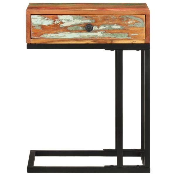 U-образна странична маса 45x30x61 см регенерирано дърво масив