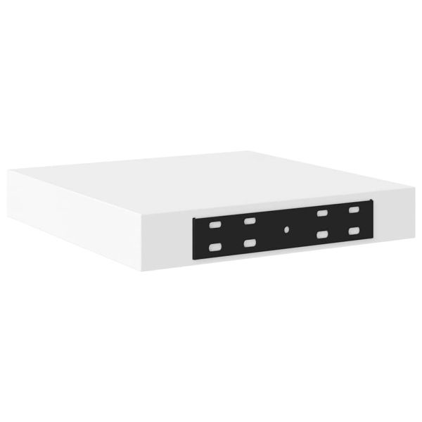 Окачени стенни рафтове, 4 бр, бели, 23x23,5x3,8 см, МДФ