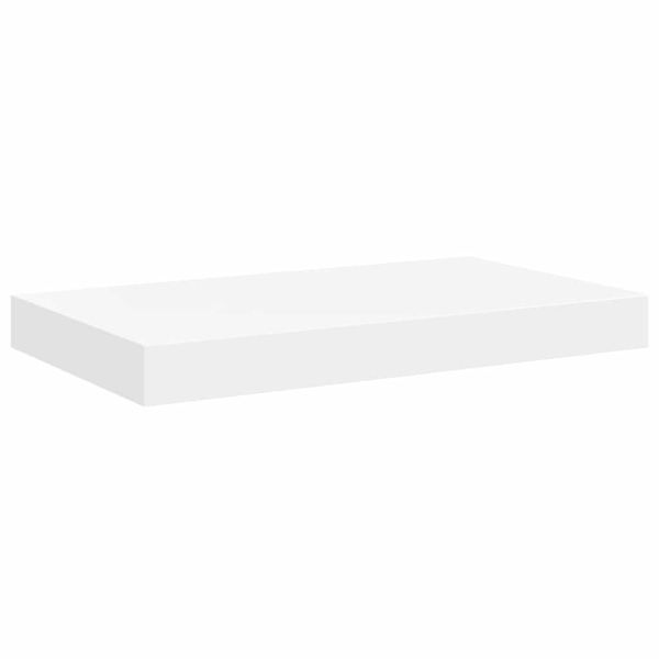 Окачени стенни рафтове, 4 бр, бели, 50x23,5x3,8 см, МДФ