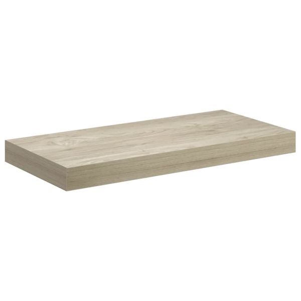 Окачени стенни рафтове, 4 бр, дъб, 50x23x3,8 см, МДФ