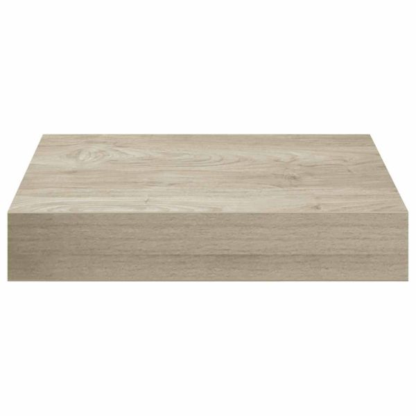Окачен стенен рафт, дъб, 23x23,5x3,8 см, МДФ