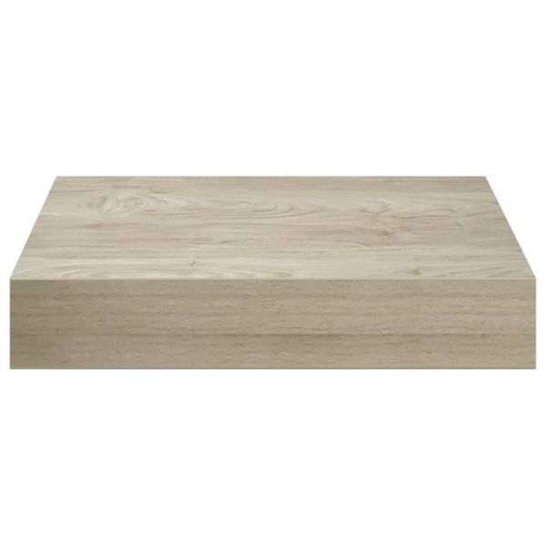 Окачени стенни рафтове, 4 бр, дъб, 23x23,5x3,8 см, МДФ