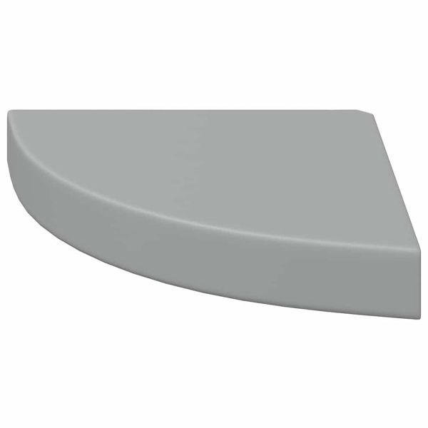 323903 Floating Corner Shelves 4 pcs Grey 25x25x3,8 cm MDF