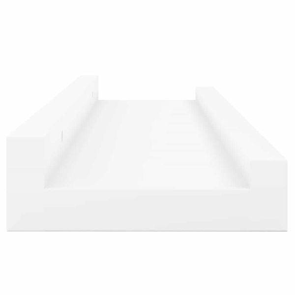 Рафтове за фоторамки, 2 бр, бели, 60x9x3 см, МДФ