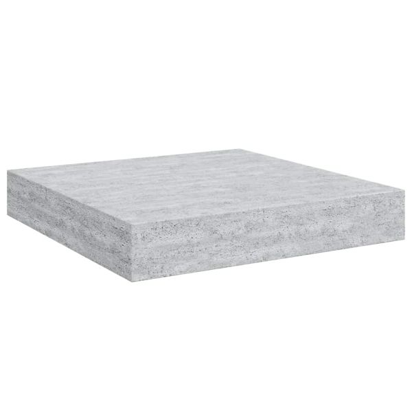 Окачени стенни рафтове, 2 бр, бетонно сиви, 23x23,5x3,8 см, МДФ