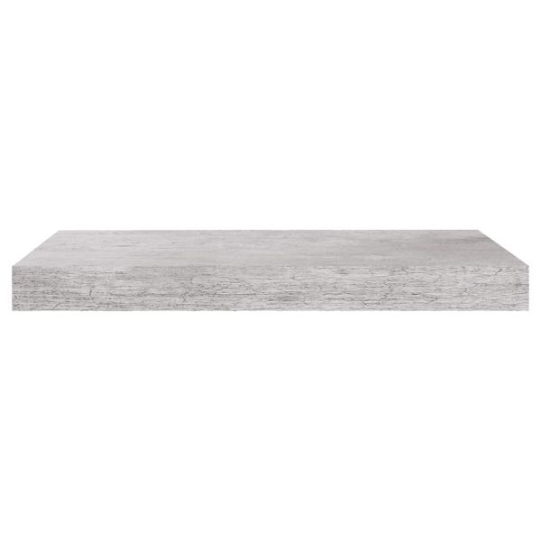 Окачен стенен рафт, бетонно сив, 50x23,5x3,8 см, МДФ