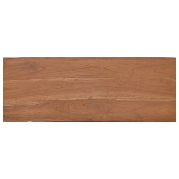 Конзолна маса, 80x30x80 см, тиково дърво масив
