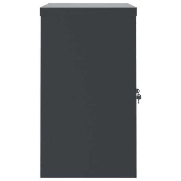 Шкаф за папки антрацит 90x40x70 см стомана