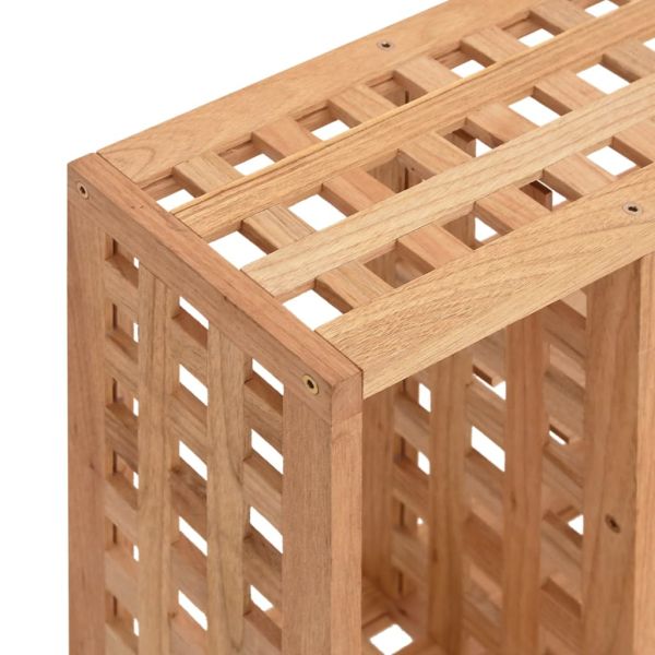 Стенен рафт 49x15x49 см орехово дърво масив