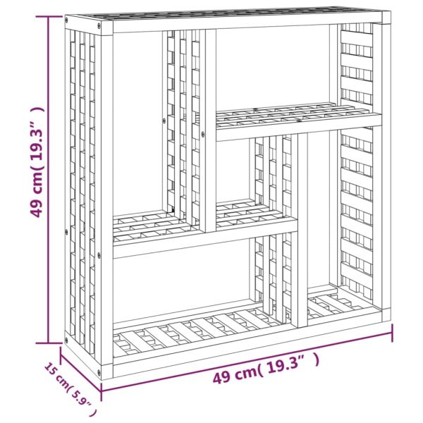 Стенен рафт 49x15x49 см орехово дърво масив