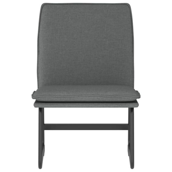 Стол шезлонг, тъмносив, 52x75x76 см, текстил