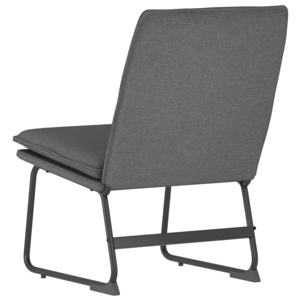 Стол шезлонг, тъмносив, 52x75x76 см, текстил