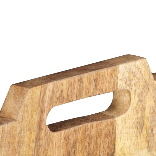 Стенна стойка за списания, 33x10x67 см, грубо мангово дърво масив