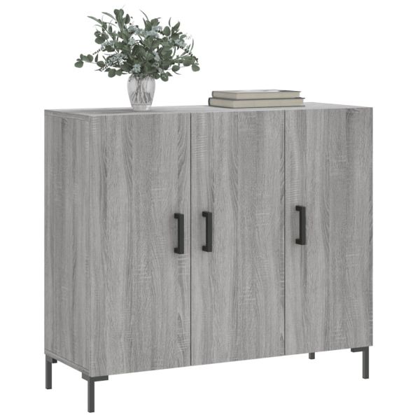 Сайдборд, Сив сонома, 90x34x80 см, инженерно дърво