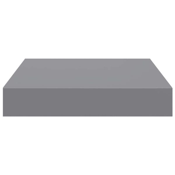 Окачени стенни рафтове, 4 бр, сиви, 23x23,5x3,8 см, МДФ