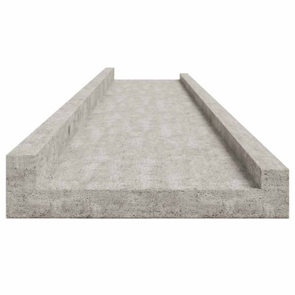 Стенни рафтове, 4 бр, бетонно сиви, 115x9x3 см
