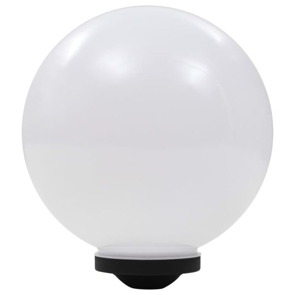 Градински соларни лампи, LED, 2 бр, сферични, 30 см, RGB