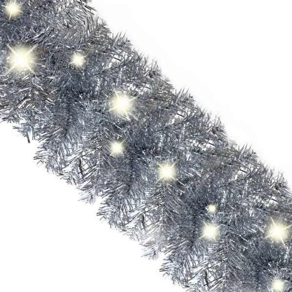 Коледен гирлянд с LED лампички, 10 м, сребрист