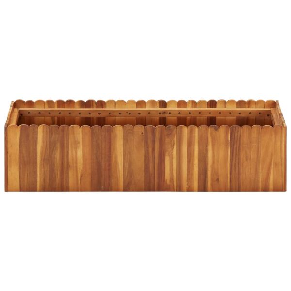 Градинска повдигната леха, 100x30x25 см, акациево дърво масив