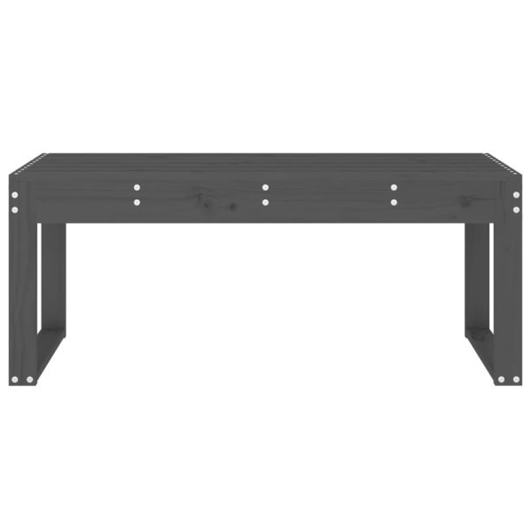 Градинска пейка сива 110x38x45 см борово дърво масив