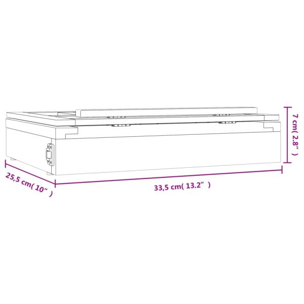 Настолен статив с чекмедже 33,5x25,5x7 см бор масив
