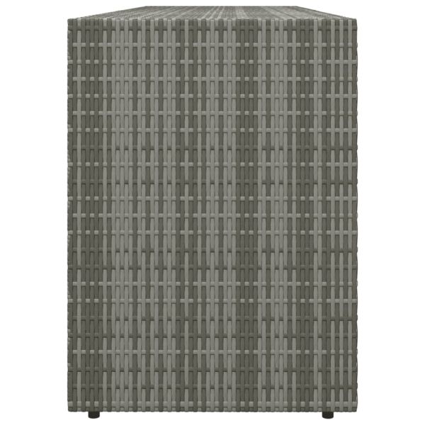 Градински шкаф за съхранение сив 198x55,5x80 см полиратан