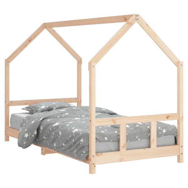Рамка за детско легло, 90x200 см, масивна чамова дървесина