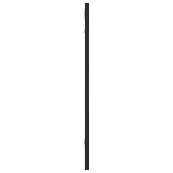 Стенно огледало, черно, 30x60 см, правоъгълно, желязо
