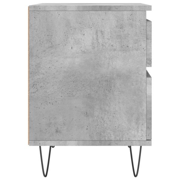 Нощно шкафче бетонно сиво 40x35x50 см инженерно дърво