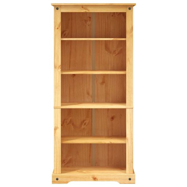Библиотека с 5 рафта мексикански бор стил Корона 80x40x170 cм