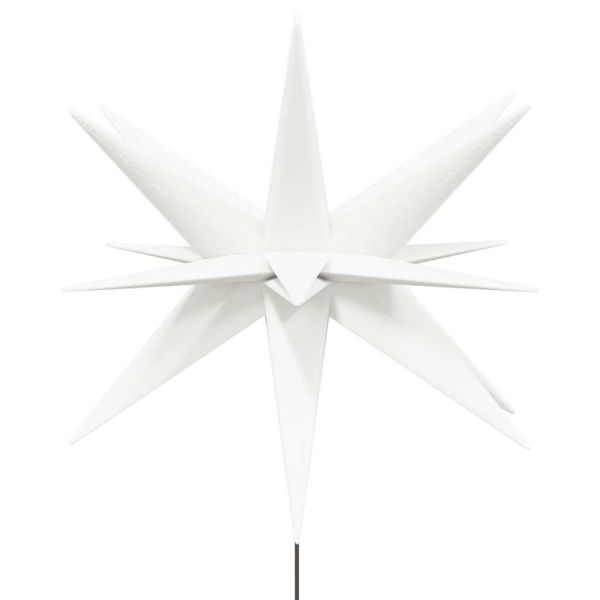 Коледни лампи с шипове, 3 бр, LED, сгъваеми,бяла, 57 см