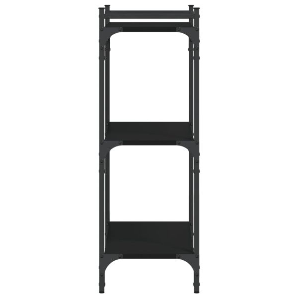 Библиотека 3 рафта черна 60x30x86 см инженерно дърво