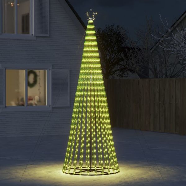 Коледна елха светещ конус 688 LED топло бяло 300 см