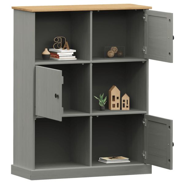 Етажерка за книги VIGO сива 90x35x114,5 см бор масив