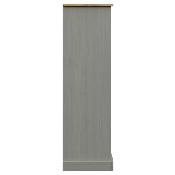 Етажерка за книги VIGO сива 90x35x114,5 см бор масив