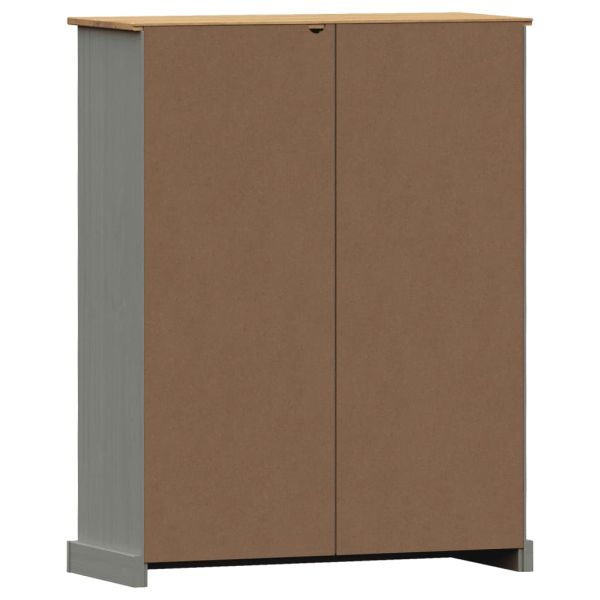 Етажерка за книги VIGO сива 90x35x114,5 см бор масив