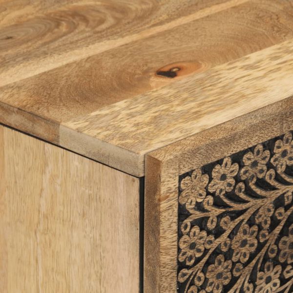 Страничен шкаф 60x33x75 см манго масивно дърво