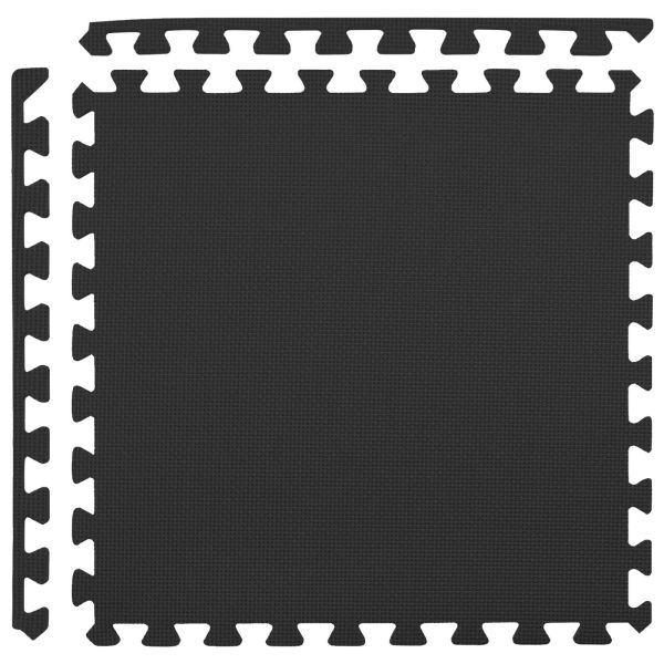 Мат за под басейн 50 pcs Черно 18 м² EVA Пяна