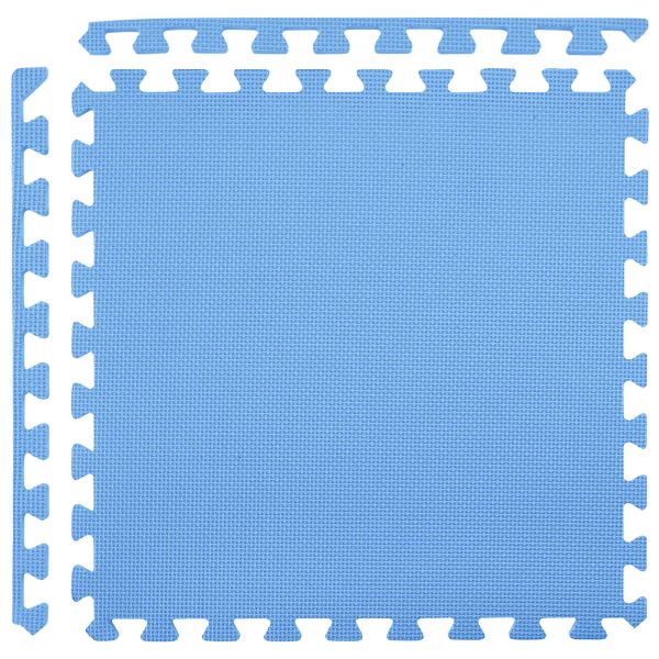 Мат за под басейн 50 pcs Синьо 18 м² EVA Пяна